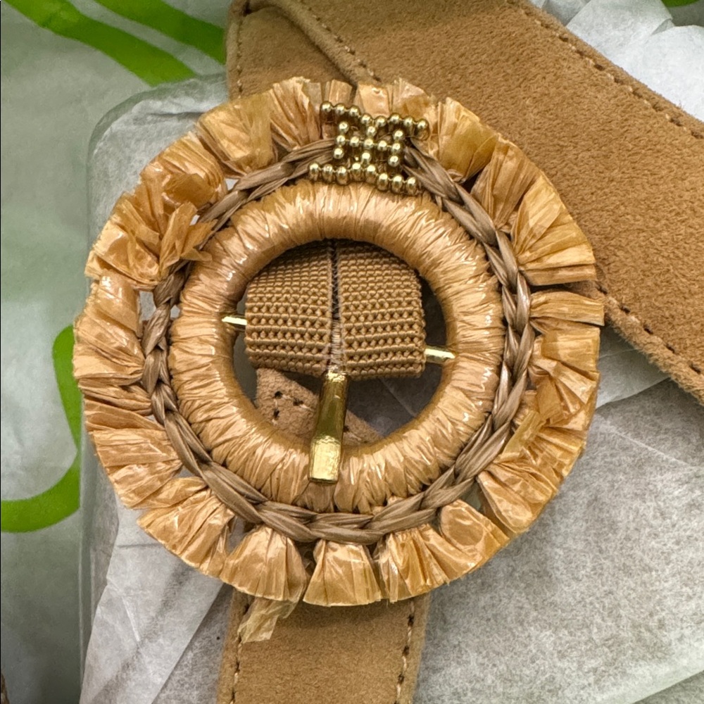 NWTIB ⢠Sam Edelman ⢠Women's Amber Wedge Sandal ⢠Tan/Raffia/Suede ⢠10.5M - Picture 10 of 10